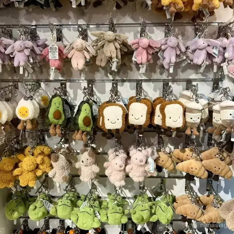 Jellycat Bag Charm Plush - Cute Animal Keychains Accessory